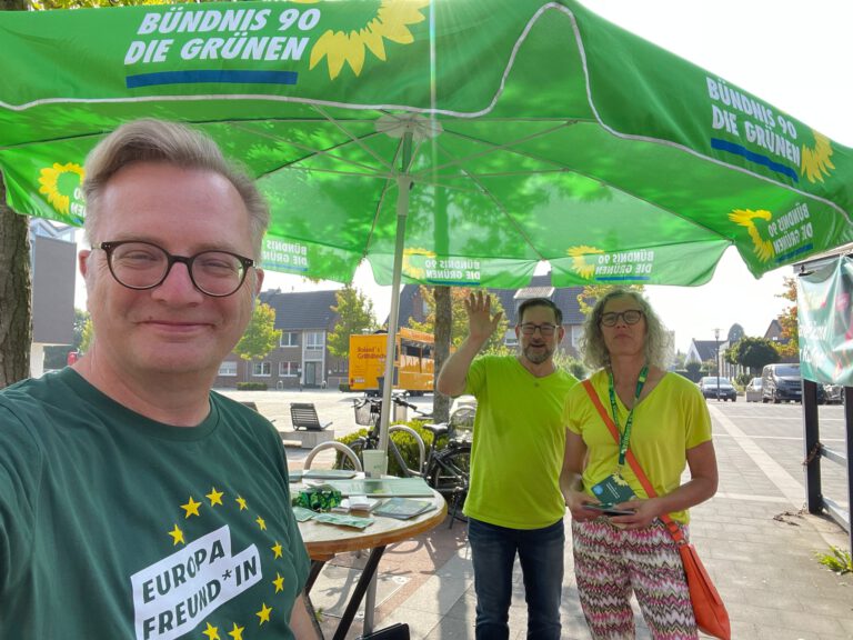 Die Grünen zum anfassen :-) – Wahlkampfstand in Weeze